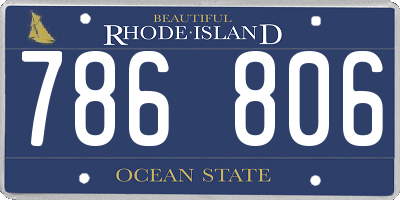 RI license plate 786806