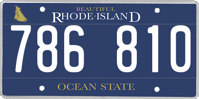 RI license plate 786810