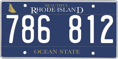 RI license plate 786812
