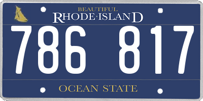 RI license plate 786817