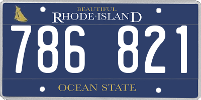 RI license plate 786821