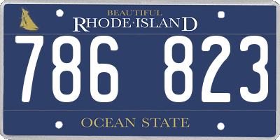RI license plate 786823