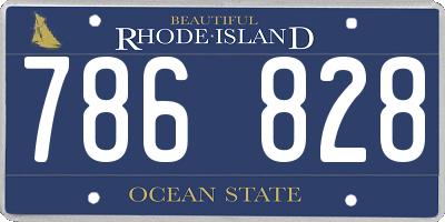 RI license plate 786828