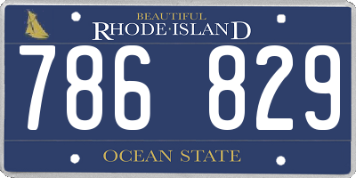 RI license plate 786829