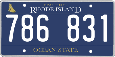 RI license plate 786831