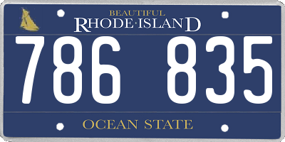 RI license plate 786835