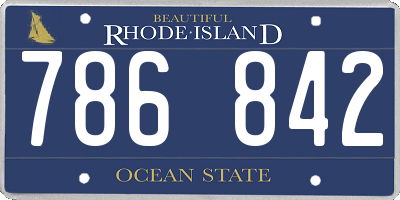RI license plate 786842