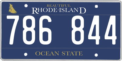 RI license plate 786844