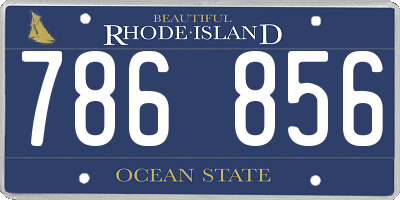 RI license plate 786856