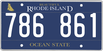 RI license plate 786861