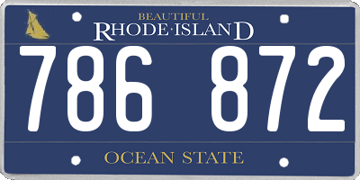 RI license plate 786872