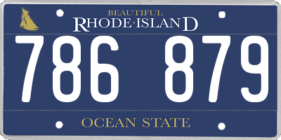 RI license plate 786879