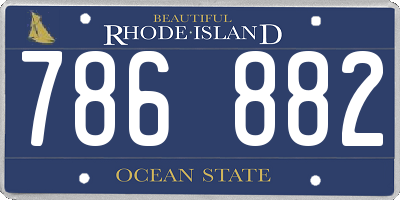 RI license plate 786882
