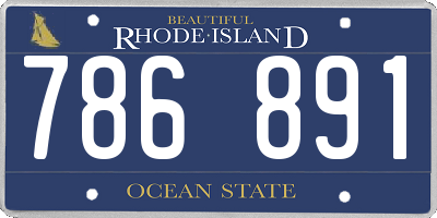RI license plate 786891