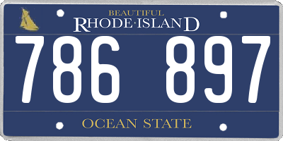 RI license plate 786897