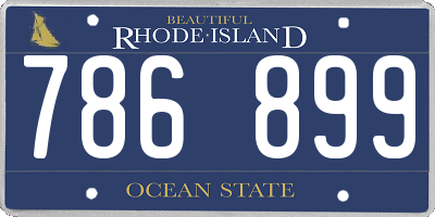 RI license plate 786899