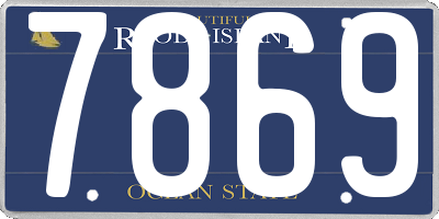 RI license plate 7869