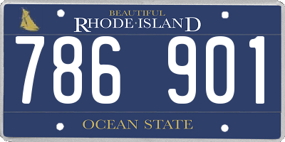 RI license plate 786901