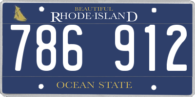 RI license plate 786912