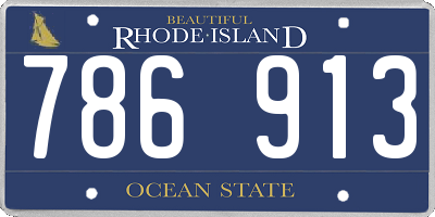 RI license plate 786913