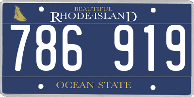 RI license plate 786919