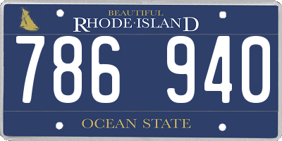 RI license plate 786940