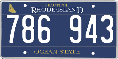 RI license plate 786943