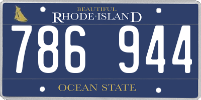 RI license plate 786944
