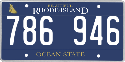 RI license plate 786946