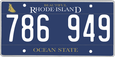 RI license plate 786949