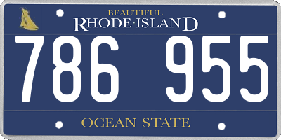 RI license plate 786955