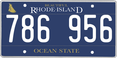 RI license plate 786956