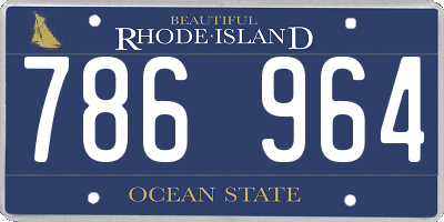 RI license plate 786964