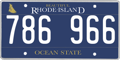 RI license plate 786966