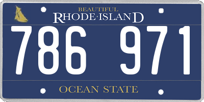 RI license plate 786971