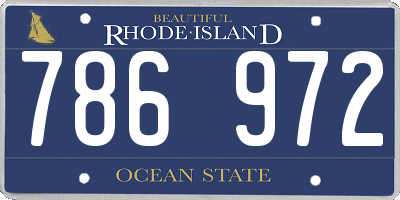 RI license plate 786972