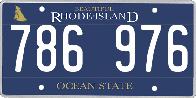 RI license plate 786976