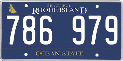 RI license plate 786979