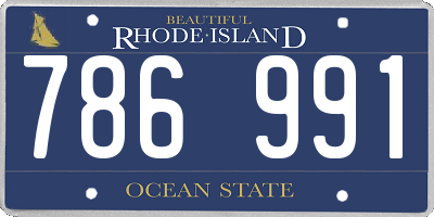 RI license plate 786991