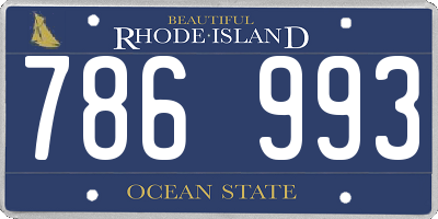 RI license plate 786993