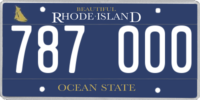 RI license plate 787000
