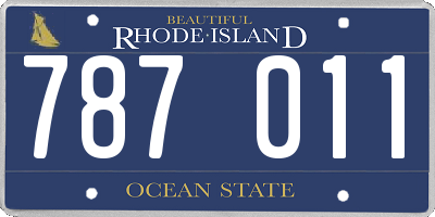 RI license plate 787011