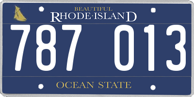 RI license plate 787013