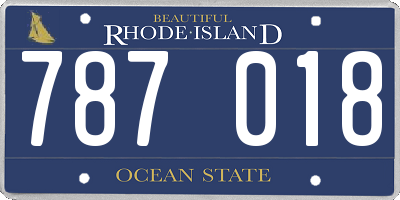 RI license plate 787018