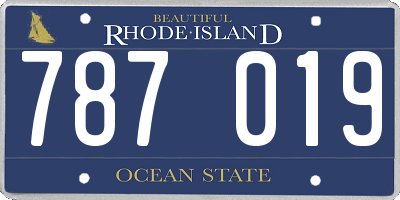 RI license plate 787019