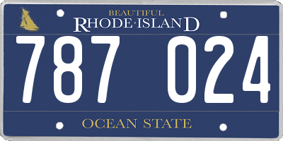 RI license plate 787024