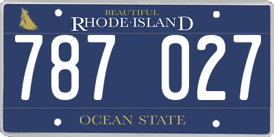 RI license plate 787027