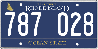 RI license plate 787028