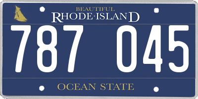 RI license plate 787045