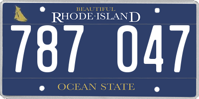 RI license plate 787047